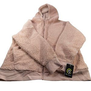 Champion C9 Women's Size Large Jacket Hooded Sherpa Full Zip Closure Pink New